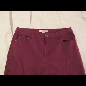 Maroon jeans